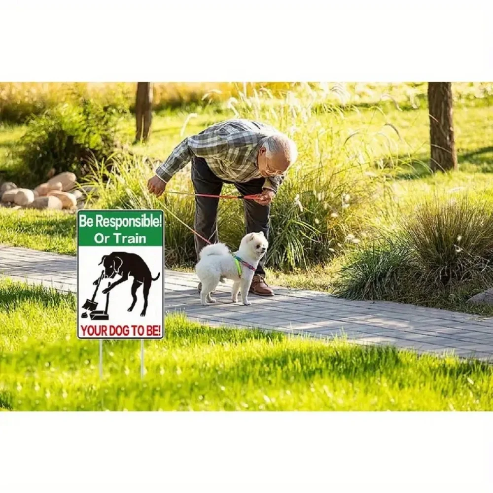 Be Responsible Dog Training Sign - Green and Red